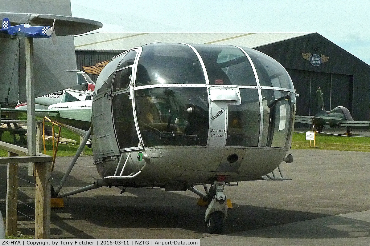 ZK-HYA, Aerospatiale SA-316C Alouette III C/N 2001, At Tauranga Airport , North Island , New Zealand