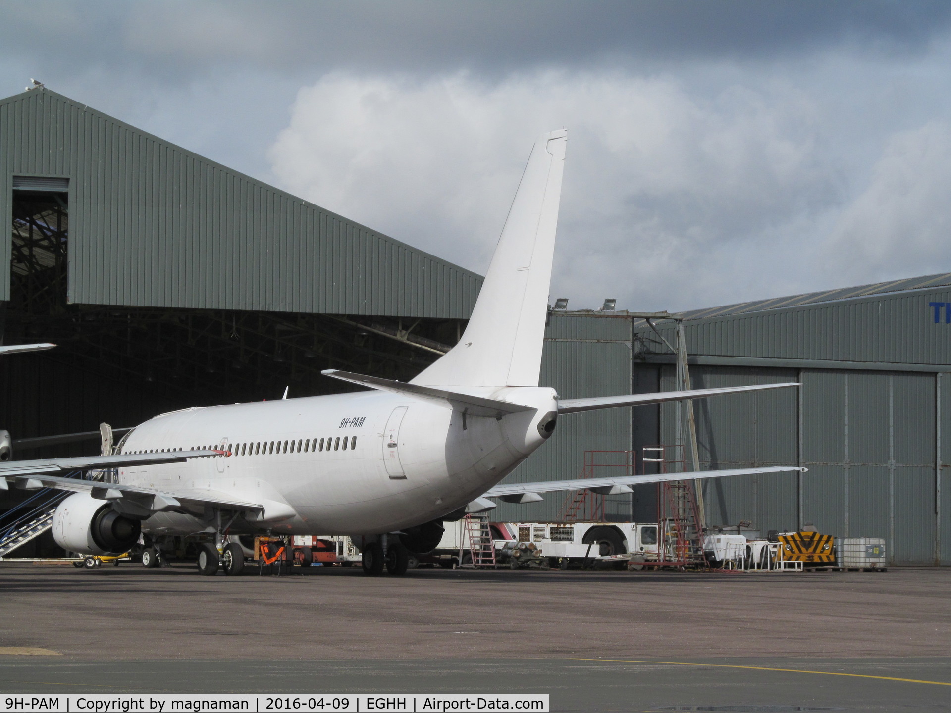 9H-PAM, 1991 Boeing 737-33A C/N 25744, At home base of 737 heaven which is Hurn