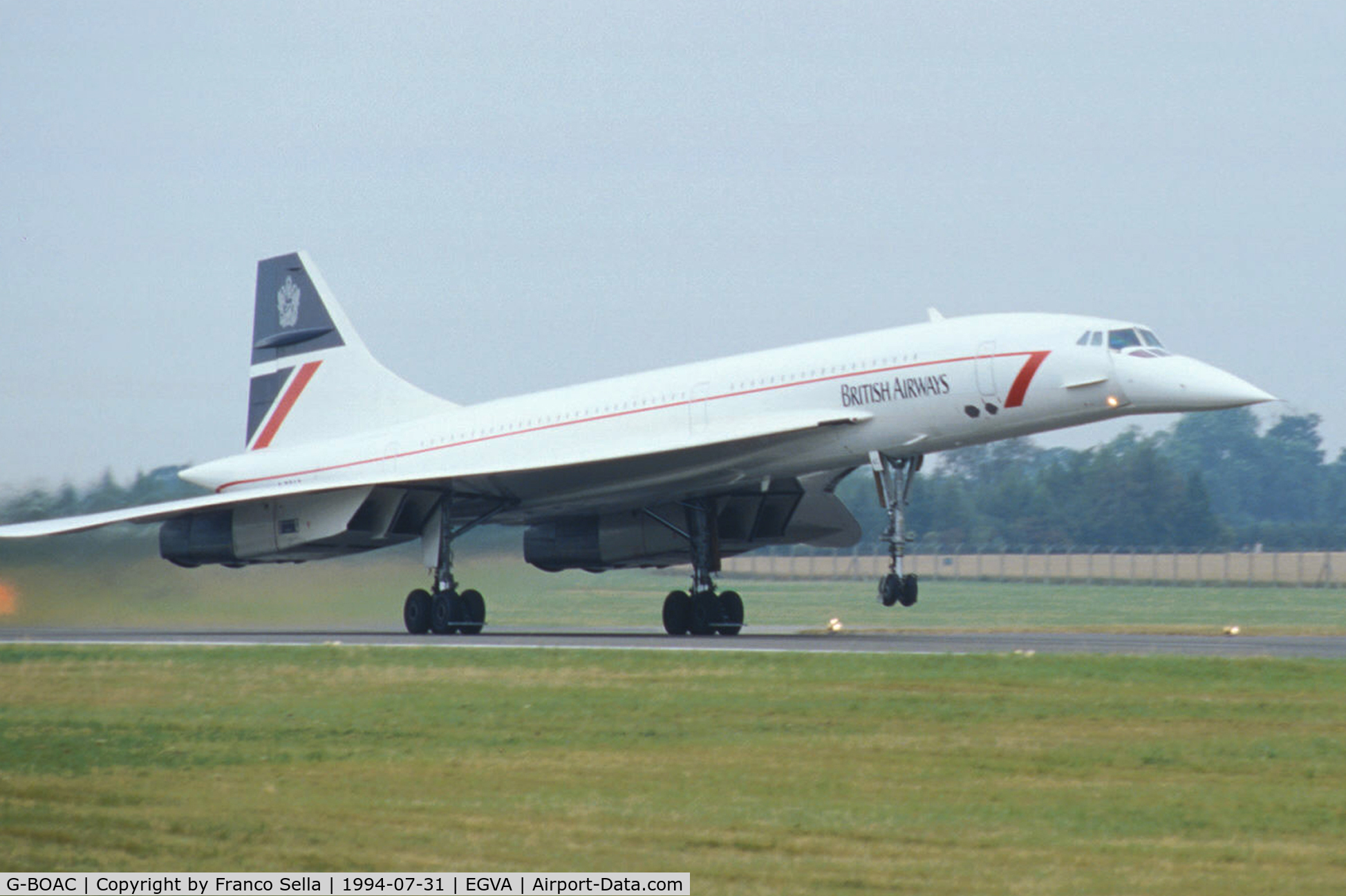 G-BOAC, 1975 Aerospatiale-BAC Concorde 1-102 C/N 100-004, British Airways Aerospatiale BAC Concorde G-BOAC at the 1994 Royal International Air Tattoo, Fairford UK