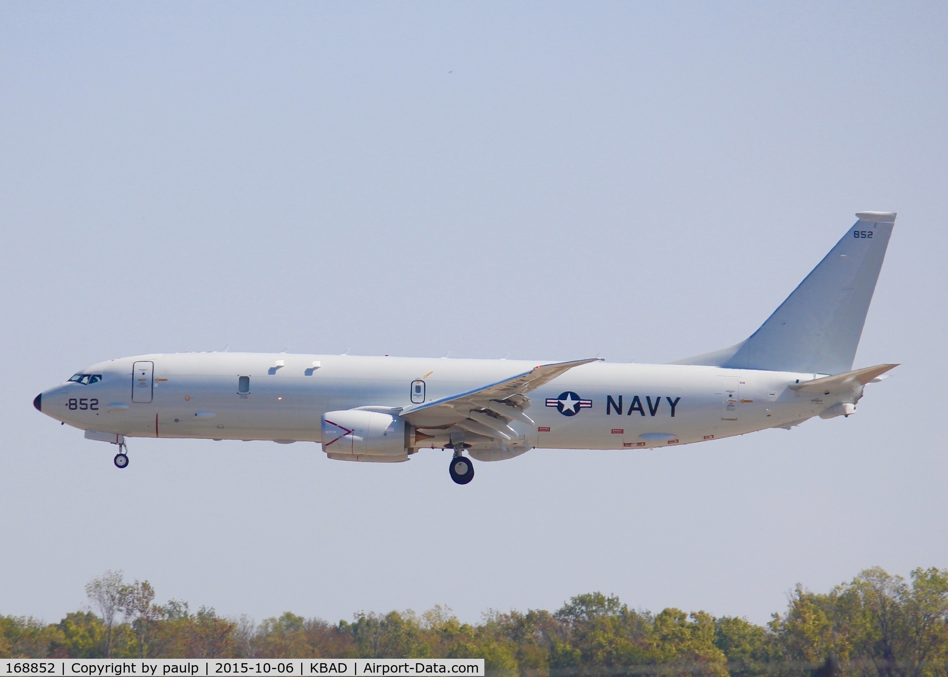 168852, 2015 Boeing P-8A Poseidon C/N 44144, At Barksdale Air Force Base.