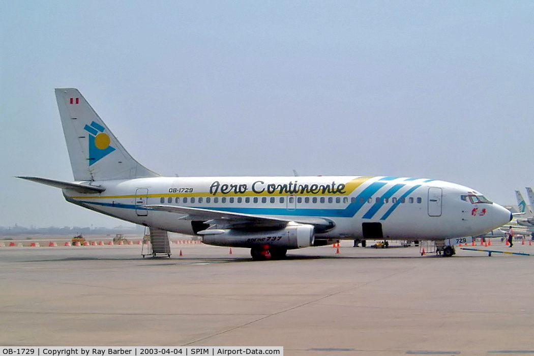 OB-1729, 1968 Boeing 737-247 C/N 20128, Boeing 737-247 [20128] (Aero Continente) 	Lima-Jorge Chavez Int'l~OB 04/04/2003