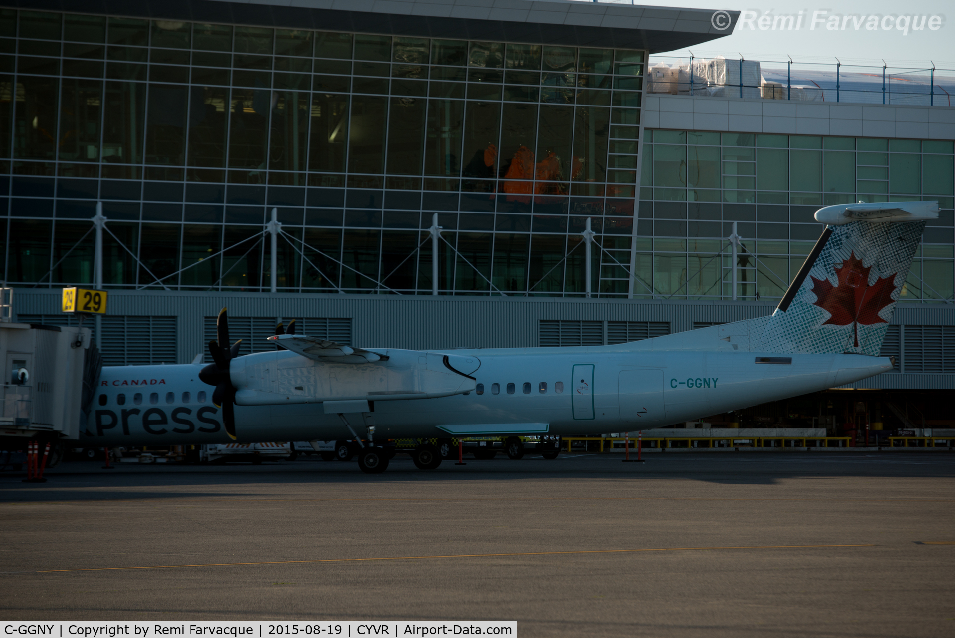 C-GGNY, 2011 Bombardier DHC-8-402 Dash 8 C/N 4386, Parked at domestic terminal.