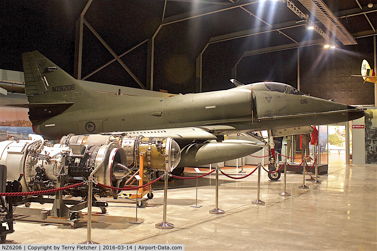 NZ6206, 1970 McDonnell Douglas A-4K Skyhawk C/N 14089, Displayed at the Museum of Transport and Technology (MOTAT) in Auckland , New Zealand