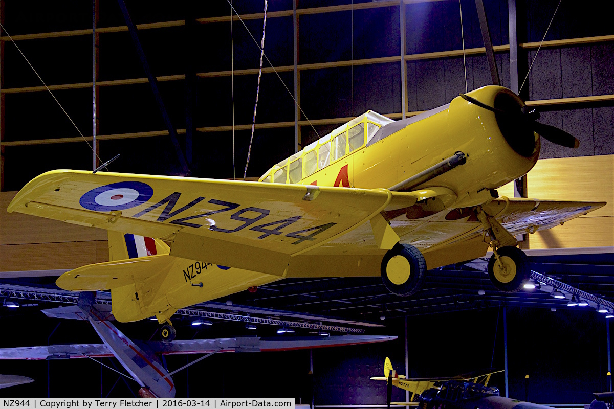 NZ944, North American AT-6 Harvard II C/N 66-2757, Displayed at the Museum of Transport and Technology (MOTAT) in Auckland , New Zealand
