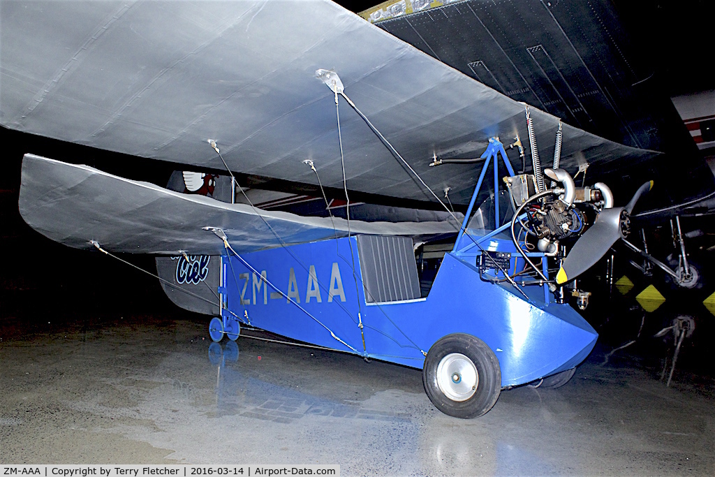 ZM-AAA, 1936 Mignet HM.14 Pou-du-Ciel C/N AC.1, Displayed at the Museum of Transport and Technology (MOTAT) in Auckland , New Zealand