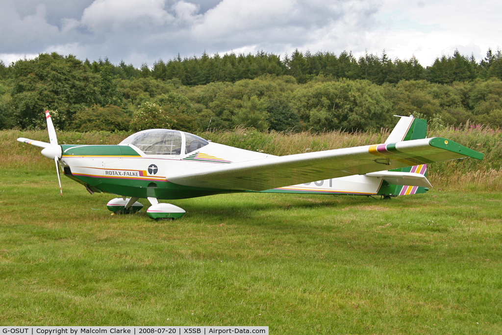 G-OSUT, 1995 Scheibe SF-25C Falke C/N 44588, Scheibe SF25C Falke at The Yorkshire Gliding Club, Sutton Bank, North Yorkshire in 2008.