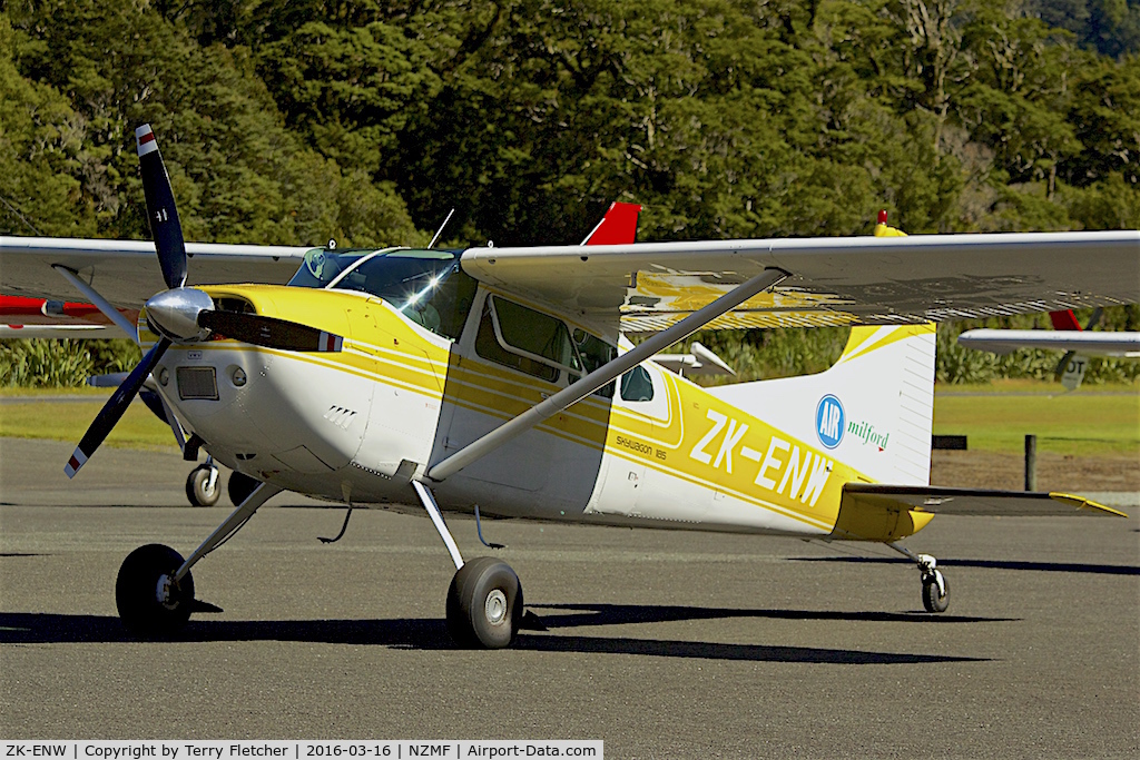 ZK-ENW, Cessna A185F Skywagon 185 C/N 18503133, At Milford Sound , South Island , New Zealand