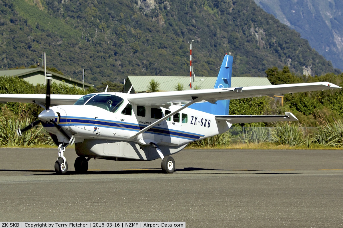 ZK-SKB, Cessna 208 Caravan 1 C/N 20800244, At Milford Sound , South Island , New Zealand