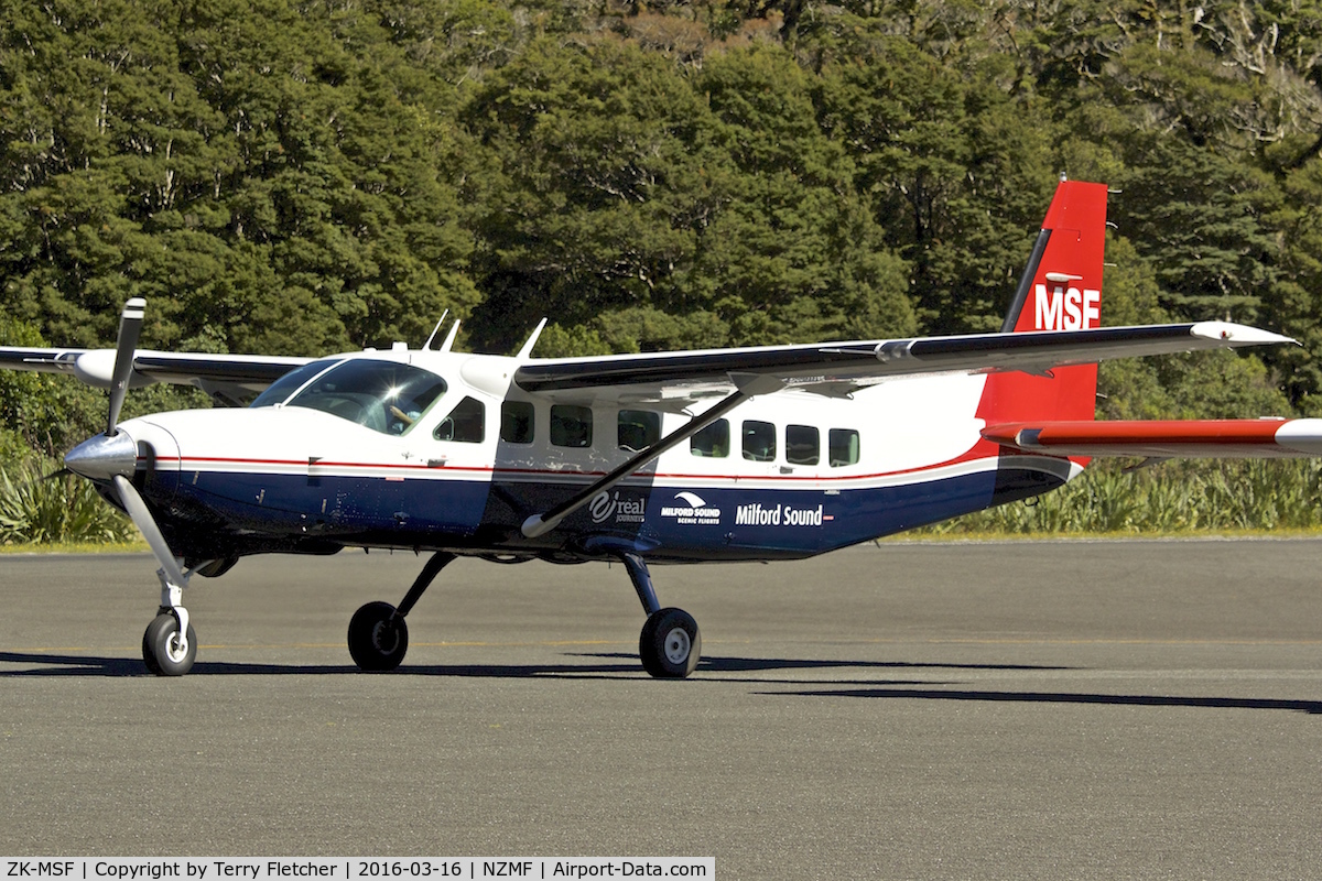 ZK-MSF, 2006 Cessna 208B Grand Caravan C/N 208B1198, At Milford Sound , South Island , New Zealand
