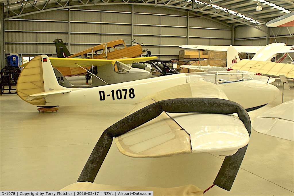 D-1078, Oberlerchner Mg-19A Steinadler C/N Not found D-1078, At Croydon Aviation Heritage Centre , NZ