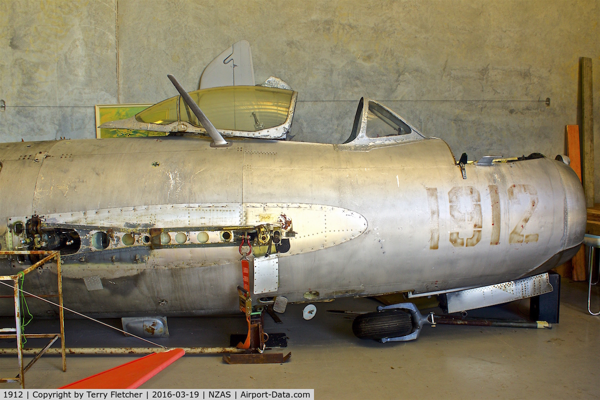 1912, 1960 PZL-Mielec Lim-5 (MiG-17F) C/N 1C1912, At Ashburton , South Island , New Zealand