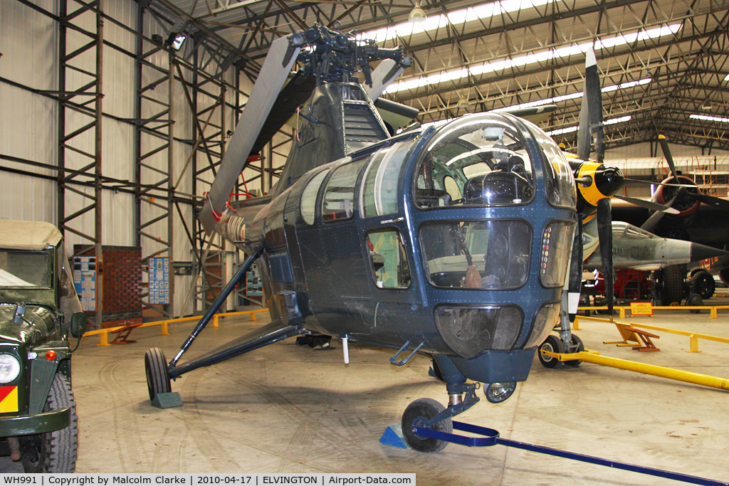 WH991, Westland Dragonfly HR.3 C/N WA/H/67, Westland Dragonfly HR5 (WS-51) at the Yorkshire Air Museum, Elvington, UK in 2010.