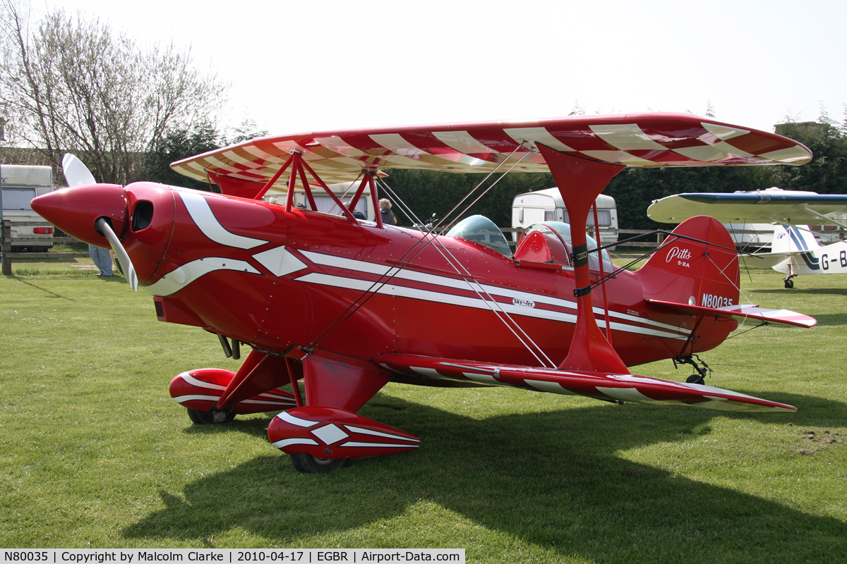 N80035, 1974 Aerotek Pitts S-2A Special C/N 2070, Aerotek Pitts S-2A Special. Runner-up in the 2010 John McLean Trophy aerobatics competition at Breighton.