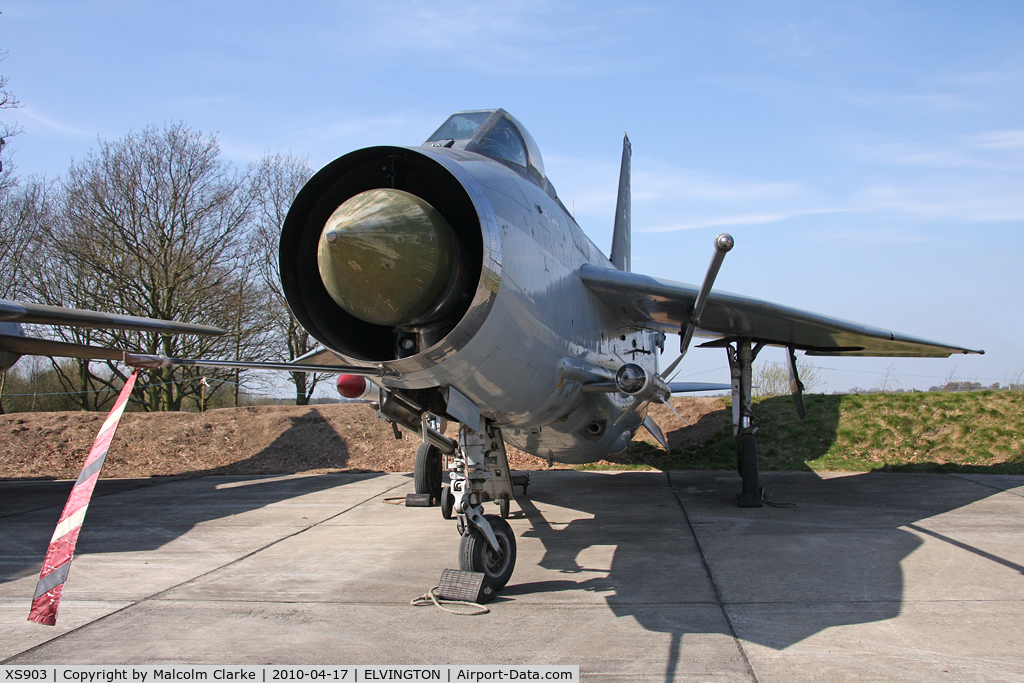 XS903, English Electric Lightning F.6 C/N 95249, English Electric Lightning F6 at at the Yorkshire Air Museum, Elvington, UK in 2010. Formerly the aircraft of No 11 Sqn's CO at RAF Binbrook.
