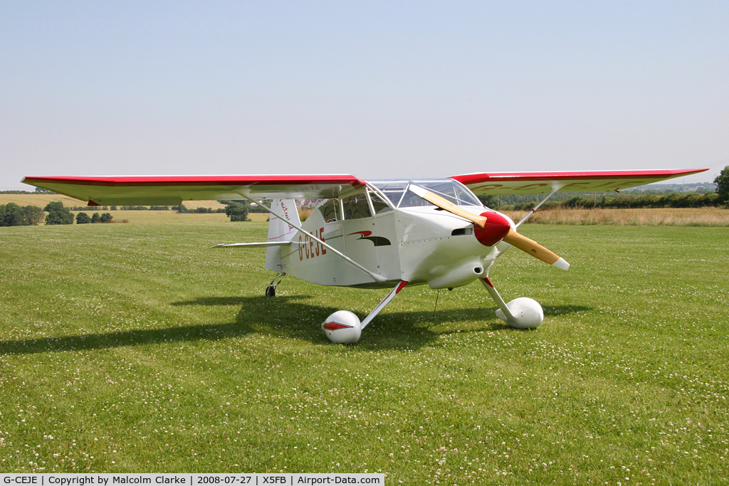 G-CEJE, 2007 Wittman W-10 Tailwind C/N PFA 031-14003, Wittman W-10 Tailwind, Fishburn Airfield, July 2008.