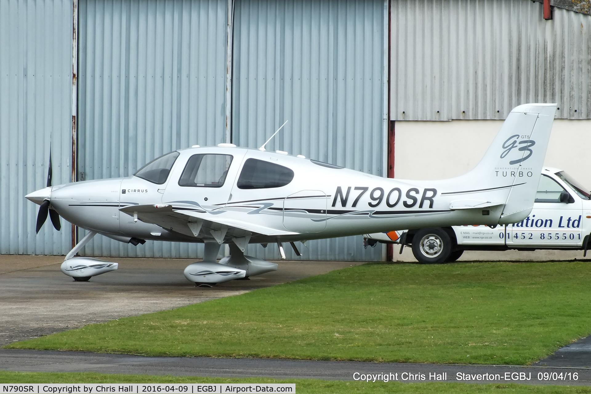 N790SR, 2007 Cirrus SR22 G3 GTS Turbo C/N 2859, at Staverton