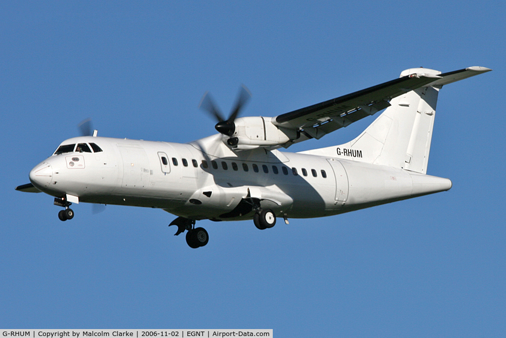 G-RHUM, 1991 ATR 42-300 C/N 238, ATR 42-300 on approach to 25 at Newcastle Airport, November 2006.