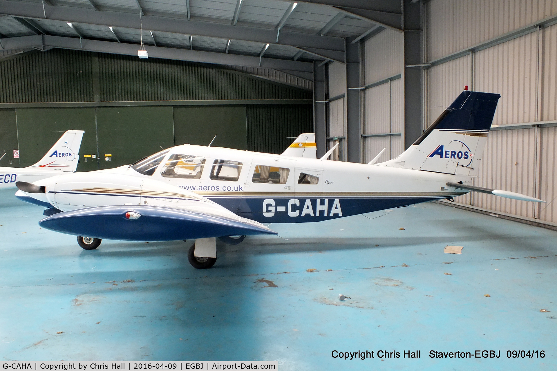 G-CAHA, 1977 Piper PA-34-200T Seneca II C/N 34-7770010, at Staverton