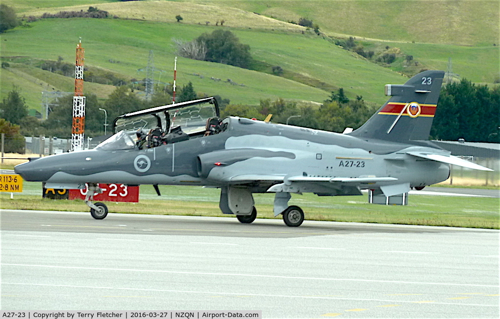 A27-23, British Aerospace Hawk 127 C/N DT23, At Queenstown , during 2016 Warbirds over Wanaka weekend