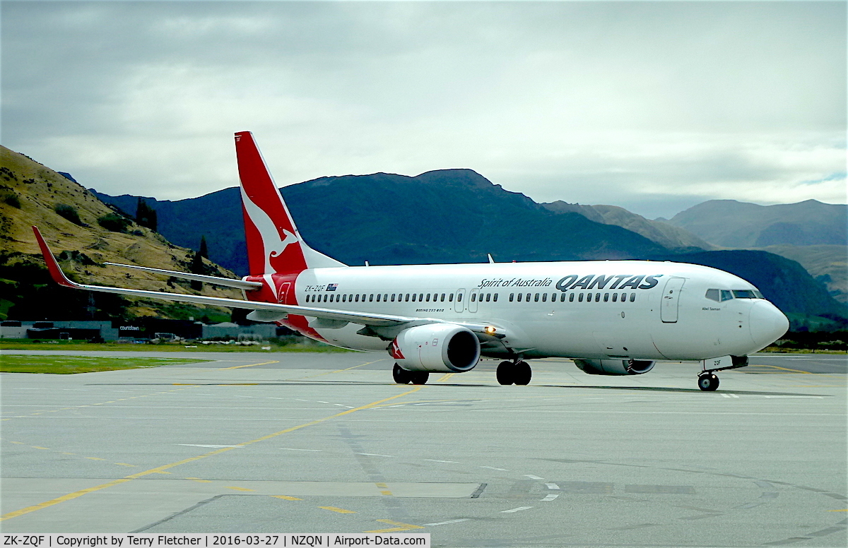 ZK-ZQF, 2011 Boeing 737-838 C/N 34204, At Queenstown