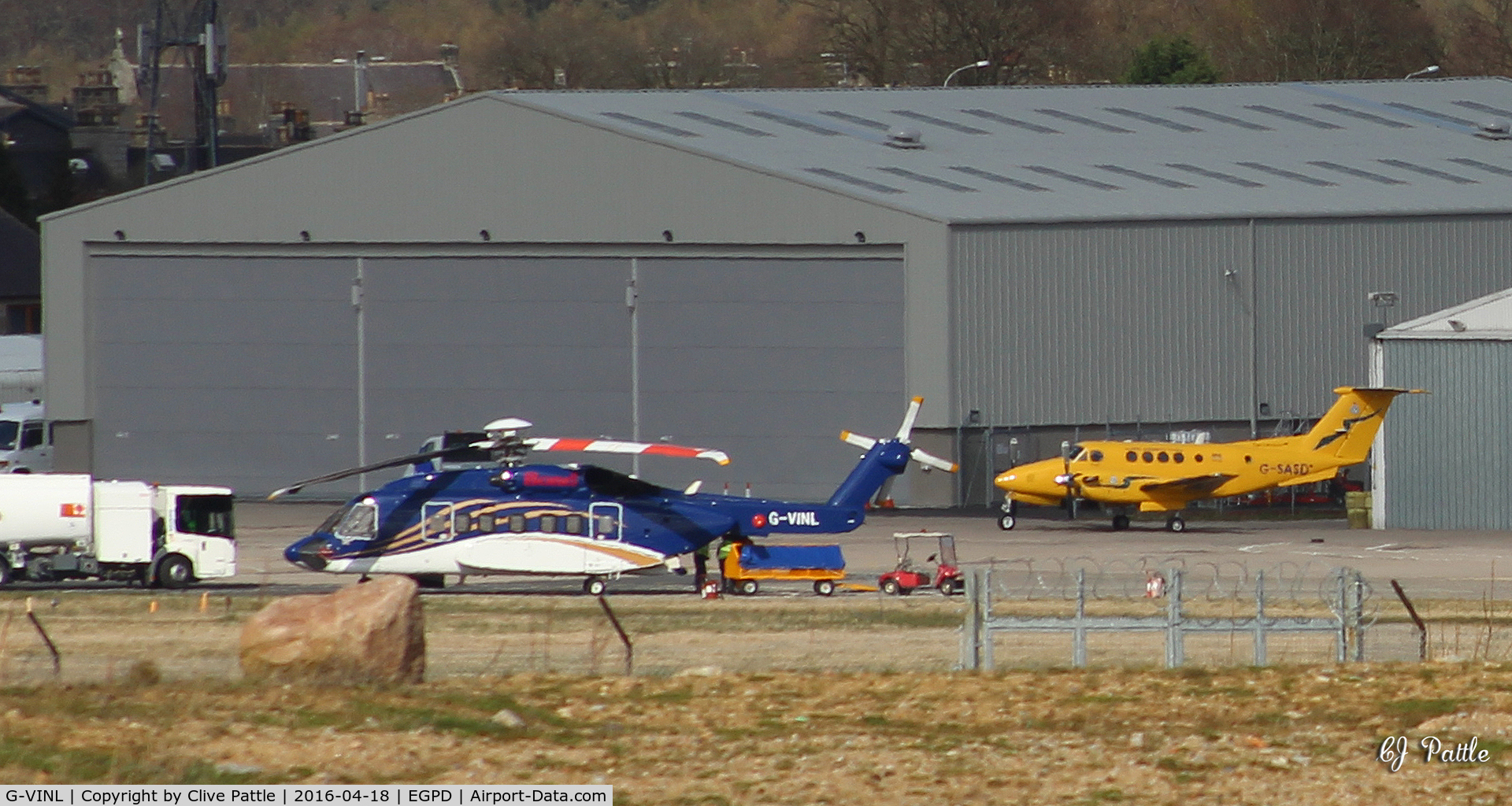 G-VINL, 2013 Sikorsky S-92A C/N 920226, Parked up at Aberdeen EGPD