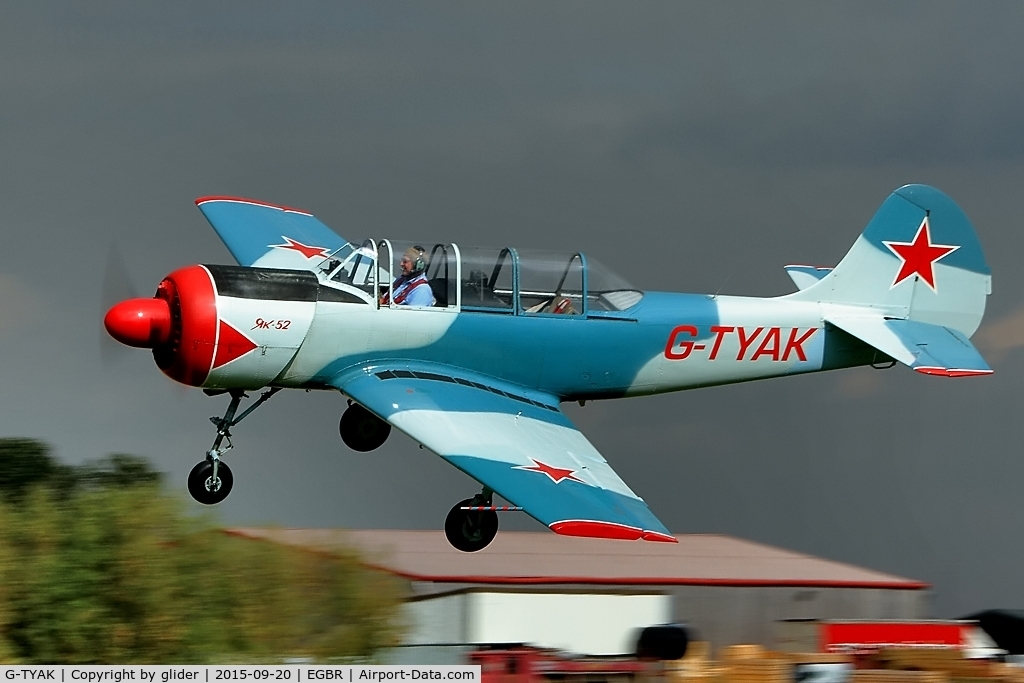 G-TYAK, 1989 Bacau Yak-52 C/N 899907, Down low and personal!