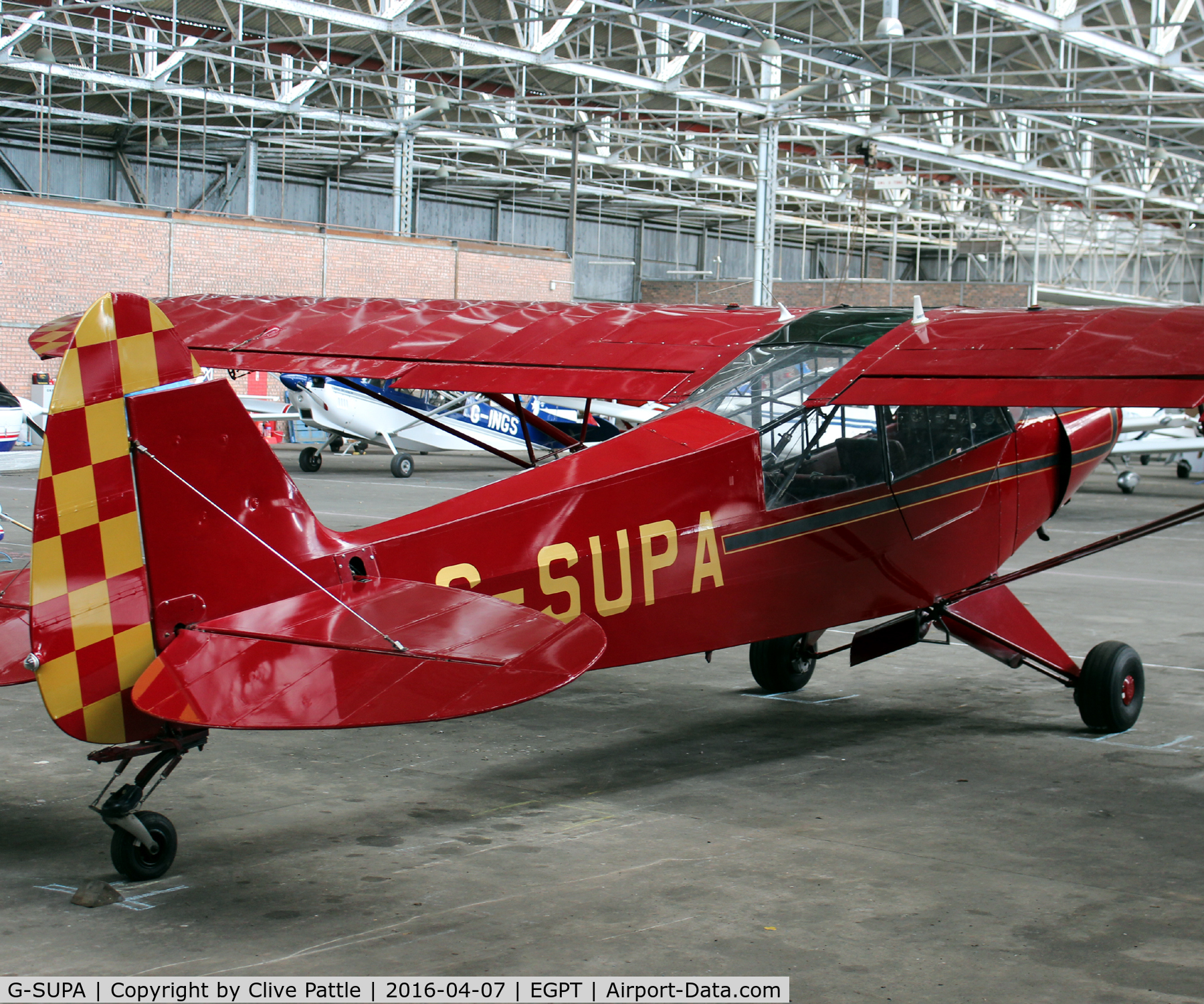 G-SUPA, 1957 Piper PA-18-150 Super Cub C/N 18-5512, Hangared at Perth EGPT