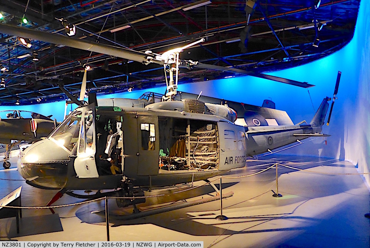 NZ3801, 1966 Bell UH-1H Iroquois C/N 4812, At RNZAF Museum at Wigram
