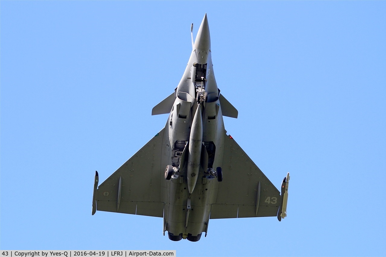 43, 2015 Dassault Rafale M C/N 43, Dassault Rafale M, Overshoot final rwy 08, Landivisiau Naval Air Base (LFRJ)