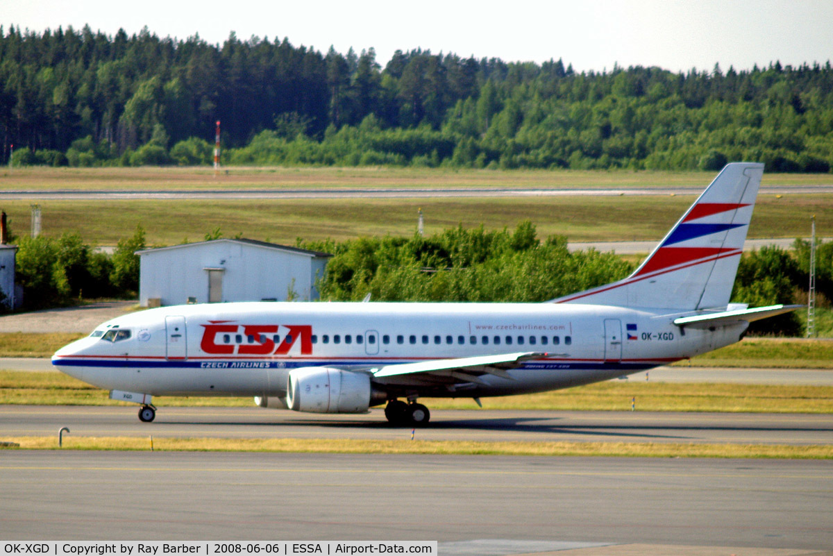 OK-XGD, 1992 Boeing 737-55D C/N 26542/2337, Boeing 737-55S [26542] (CSA Czech Airlines) Stockholm-Arlanda~SE 06/06/2008