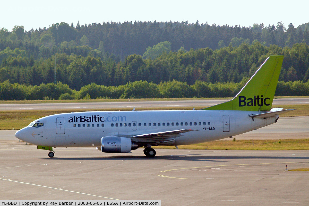YL-BBD, 1999 Boeing 737-53S C/N 29075, Boeing 737-53S [29075] (airBaltic) Stockholm-Arlanda~SE 06/06/2008