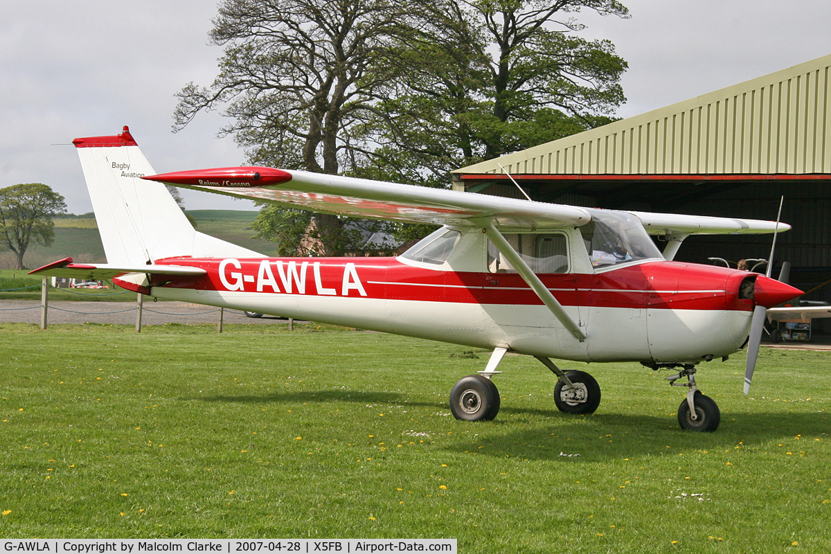 G-AWLA, 1968 Reims F150H C/N 0269, Reims F150H at Fishburn Airfield in April 2007.