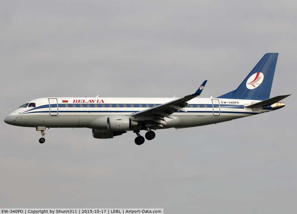 EW-340PO, 2012 Embraer 175LR (ERJ-170-200LR) C/N 17000350, Landing rwy 25R