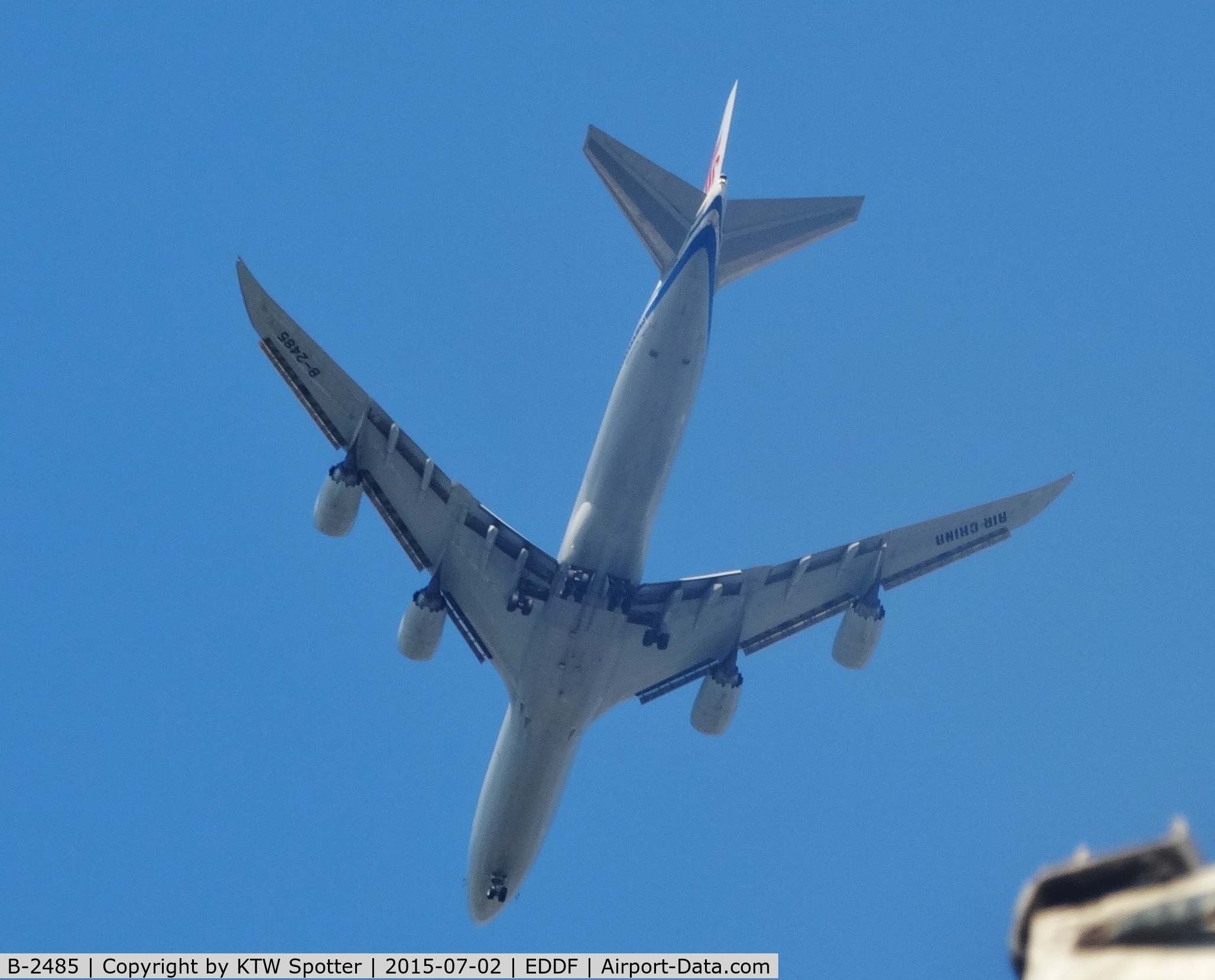 B-2485, 2014 Boeing 747-89L C/N 41191, Approaching RWY07C @FRA.