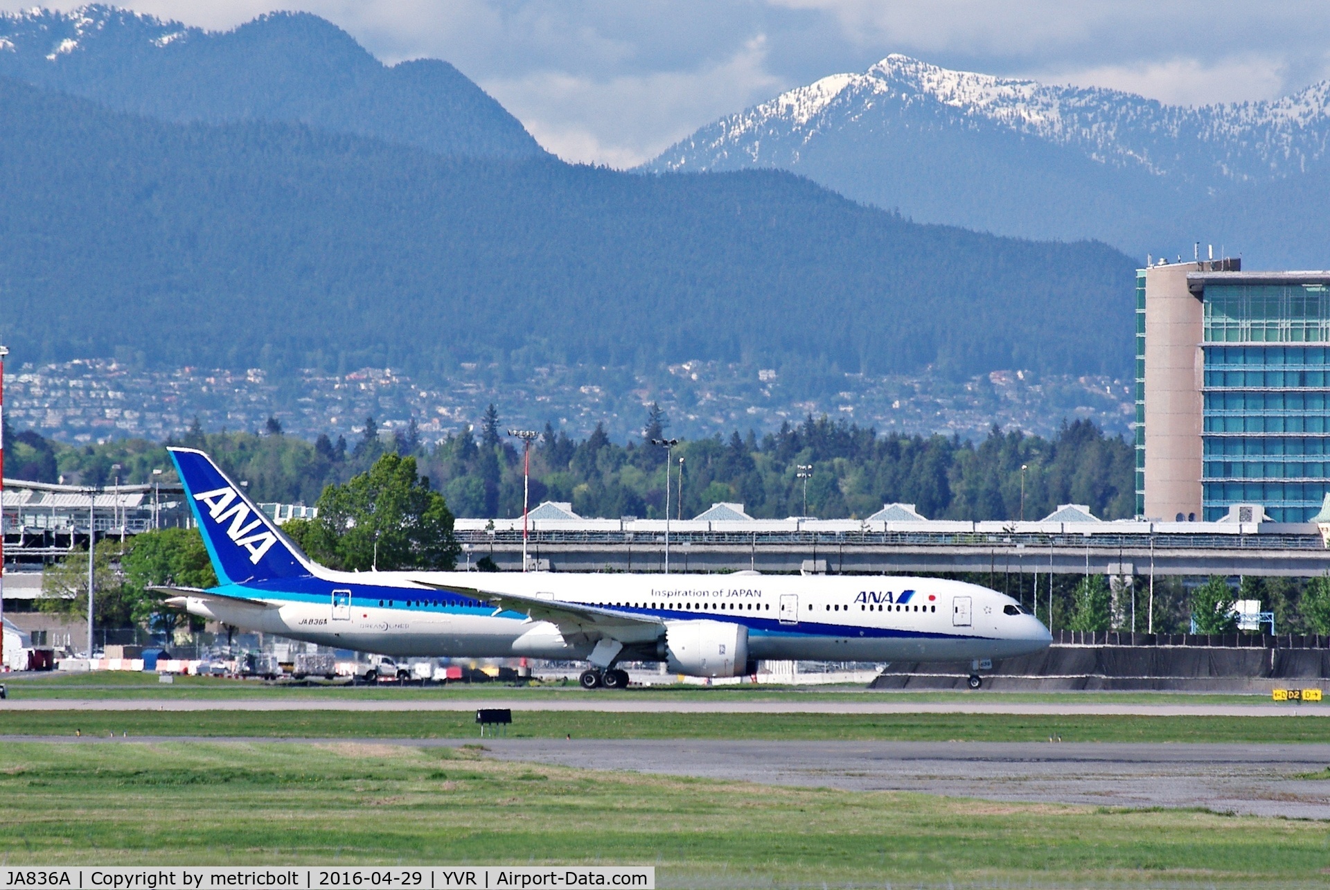 JA836A, 2015 Boeing 787-9 Dreamliner Dreamliner C/N 34527, ANA started B787-9 Vancouver service on 4/28/2016