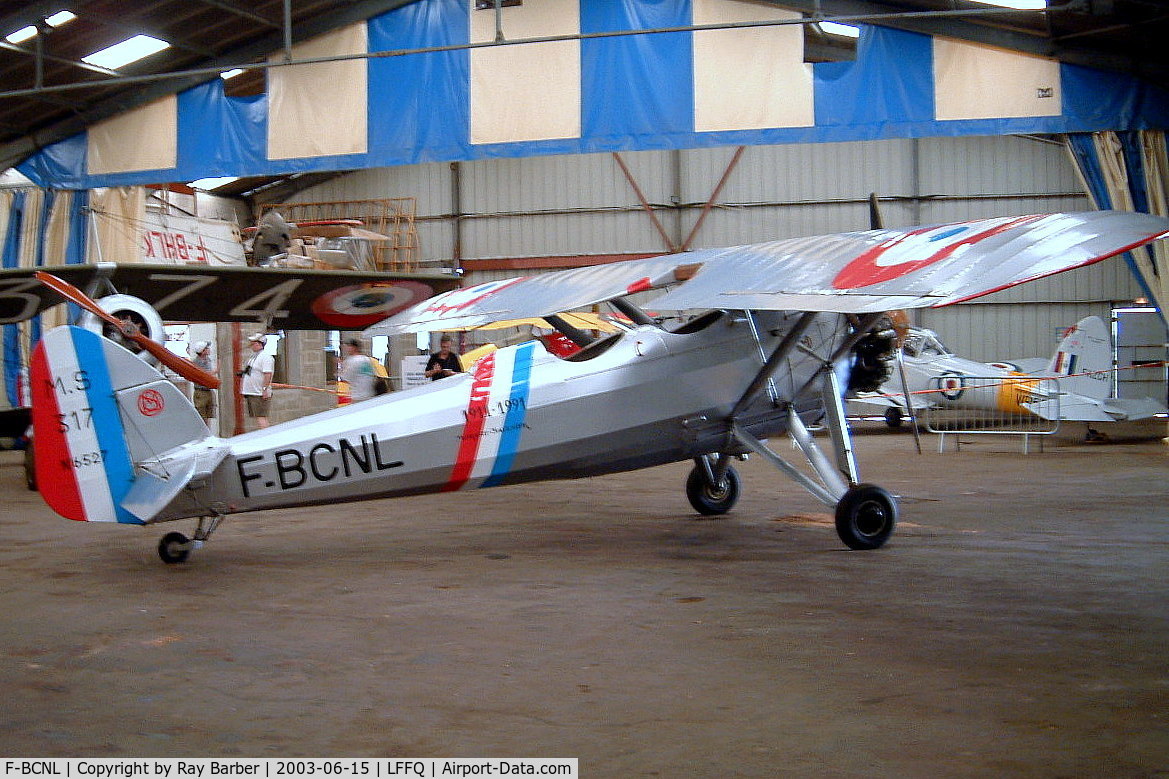F-BCNL, Morane-Saulnier MS.317 C/N 6527, Morane-Saulnier MS.317 [6527/273] La Ferte Alais~F 15/06/2003