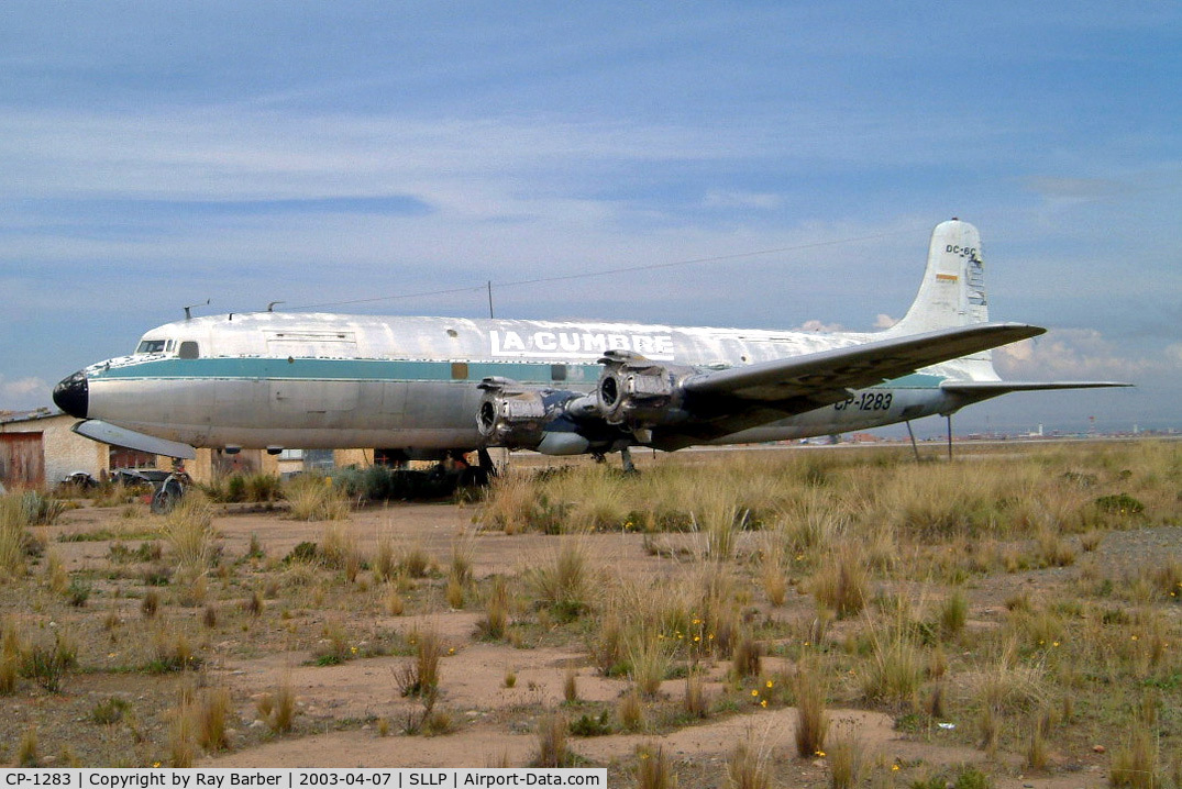 CP-1283, 1958 Douglas DC-6A C/N 45527, Douglas DC-6 A/C [45527] (La Cumbre) La Paz-El Alto Int'l~CP 07/04/2003