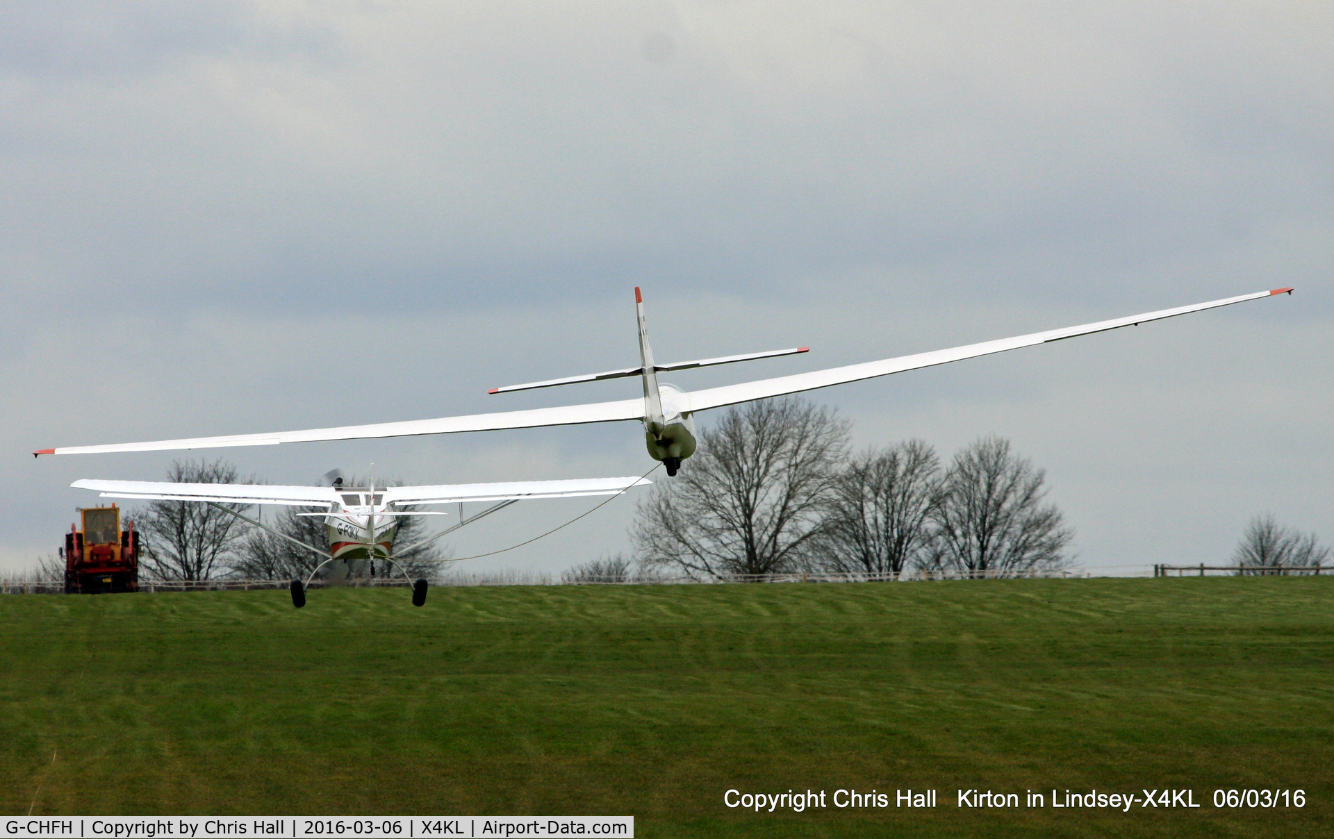 G-CHFH, 1992 PZL-Bielsko SZD-50-3 Puchacz C/N B-2059, at Kirton in Lyndsey