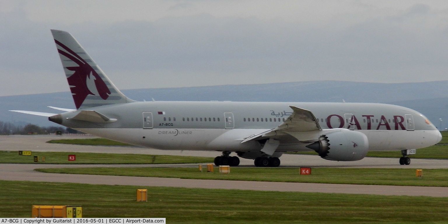 A7-BCG, 2013 Boeing 787-8 Dreamliner C/N 38325, At Manchester