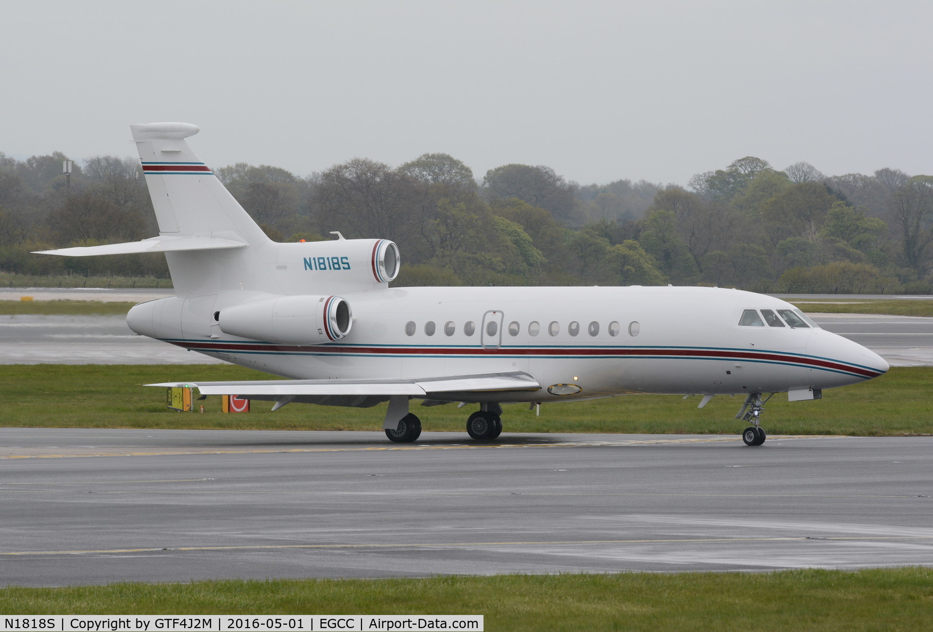 N1818S, 2005 Dassault Falcon 900EX C/N 153, N1818S at Manchester 1.5.16