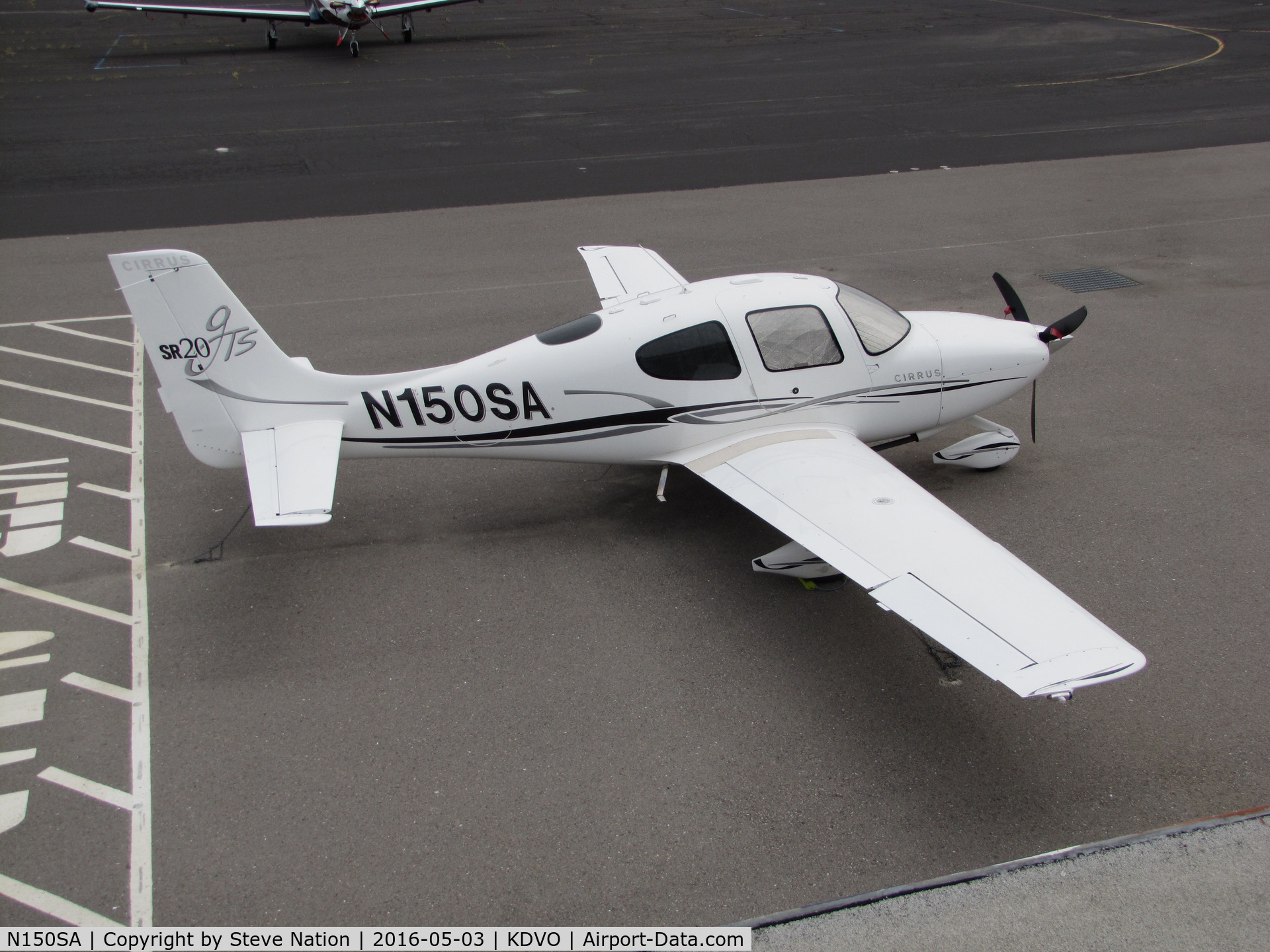 N150SA, 2007 Cirrus SR20 GTS C/N 1863, Feehan Aviation (Sausalito, CA) 2007 Cirrus SR20 from observation deck @ Gnoss Field, Novato, CA