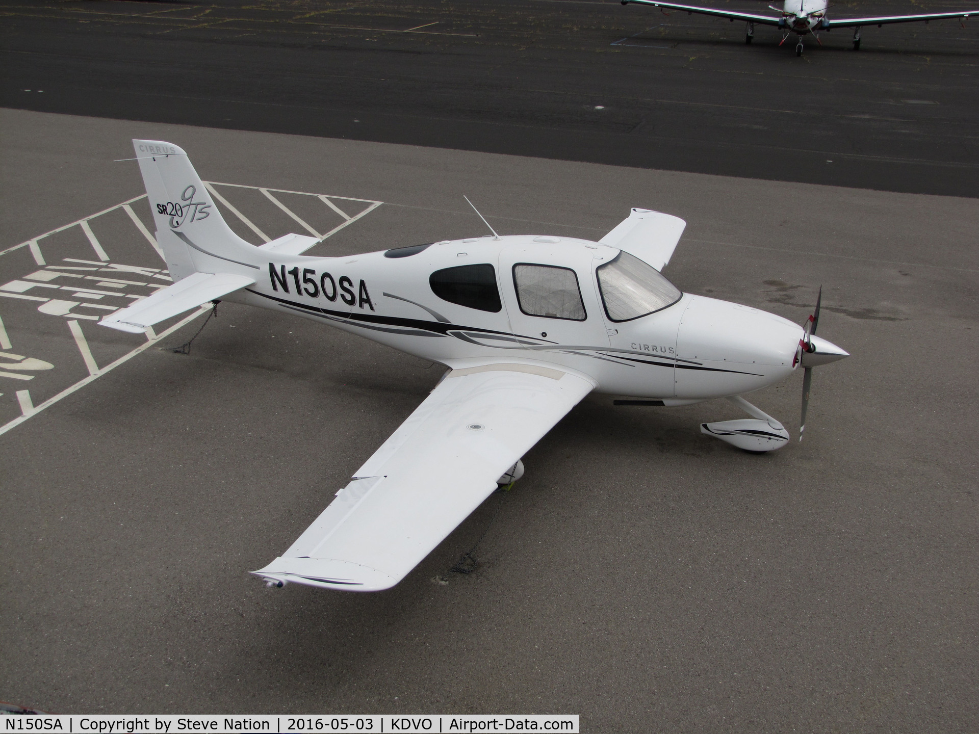 N150SA, 2007 Cirrus SR20 GTS C/N 1863, eehan Aviation (Sausalito, CA) 2007 Cirrus SR20 from observation deck @ Gnoss Field, Novato, CA