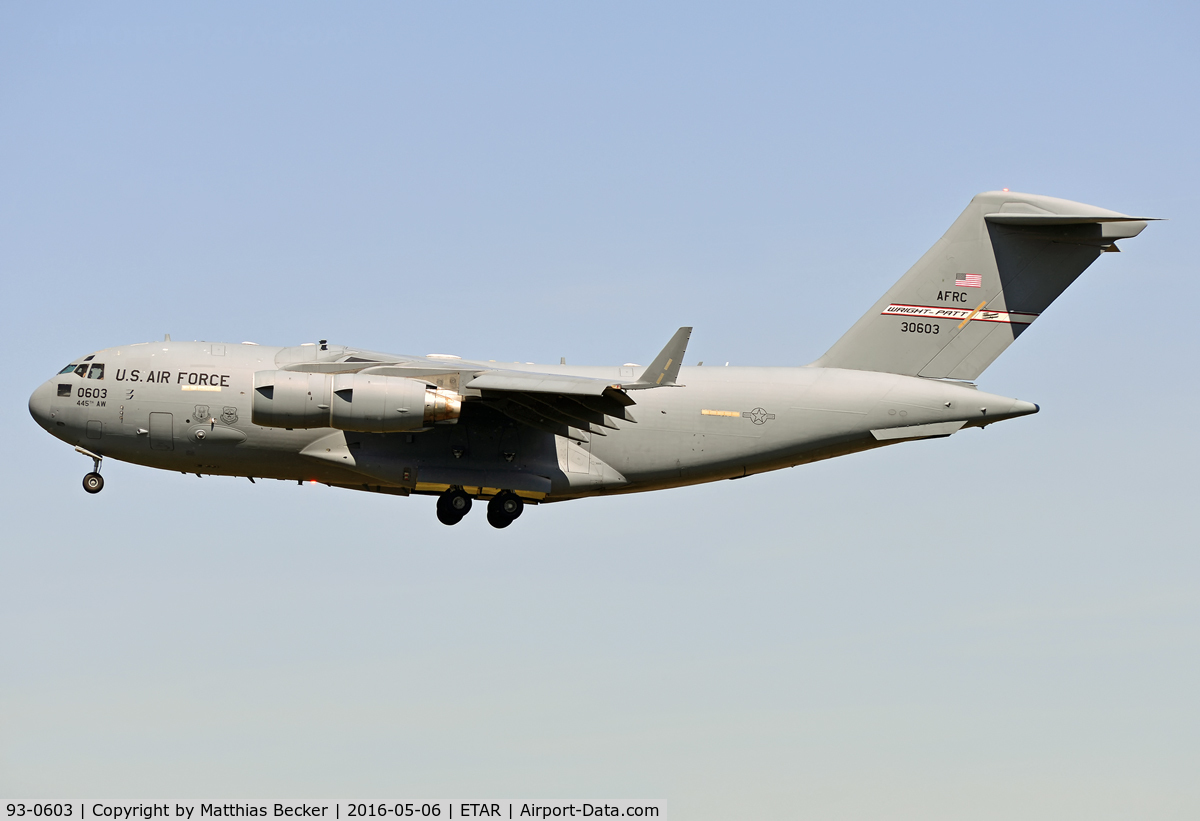 93-0603, McDonnell Douglas C-17A Globemaster III C/N F-22/P-19, 93-0603