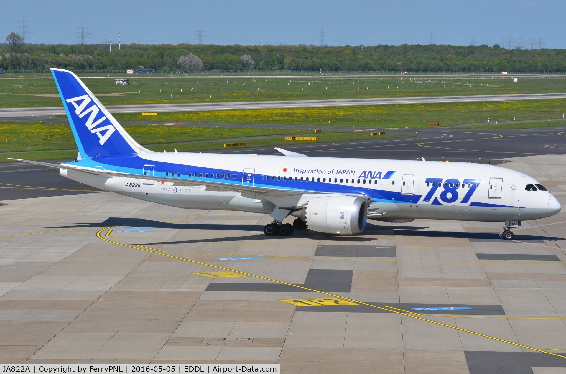 JA822A, 2013 Boeing 787-8 Dreamliner C/N 34512, ANA B788 arrived in DUS