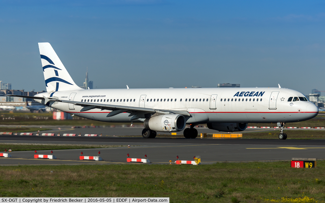 SX-DGT, 2001 Airbus A321-231 C/N 1433, departure via RW18W