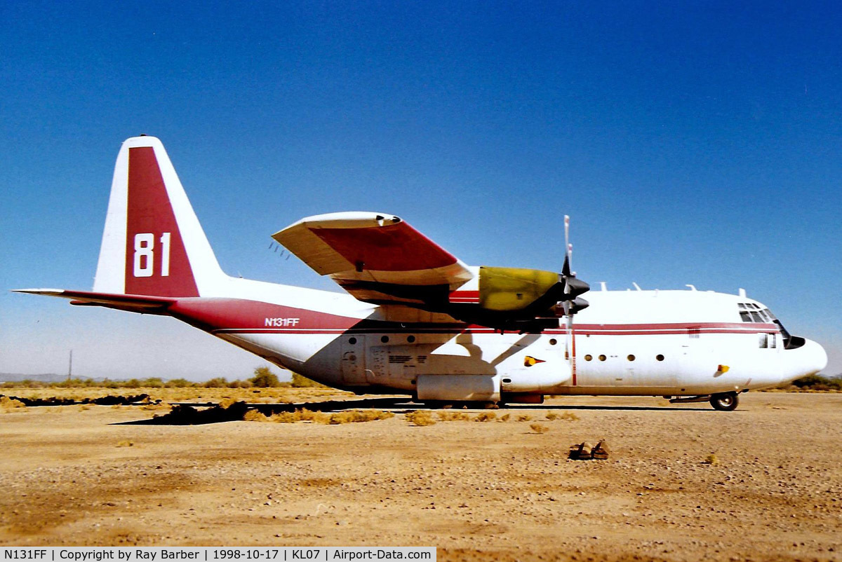 N131FF, 1957 Lockheed C-130A Hercules C/N 182-3138, Lockheed C-130A Hercules [3138] (Aerial Firefighting Services) Chandler-Memorial Airfield~N 17/10/1998