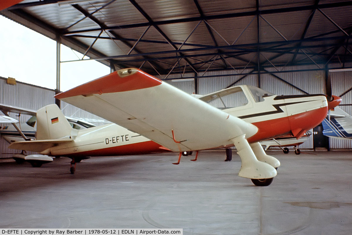 D-EFTE, 1961 Bolkow Bo-207 C/N 218, Bolkow Bo.207 [218] Dusseldorf-Monchengladbach~D 12/05/1978. From a slide.