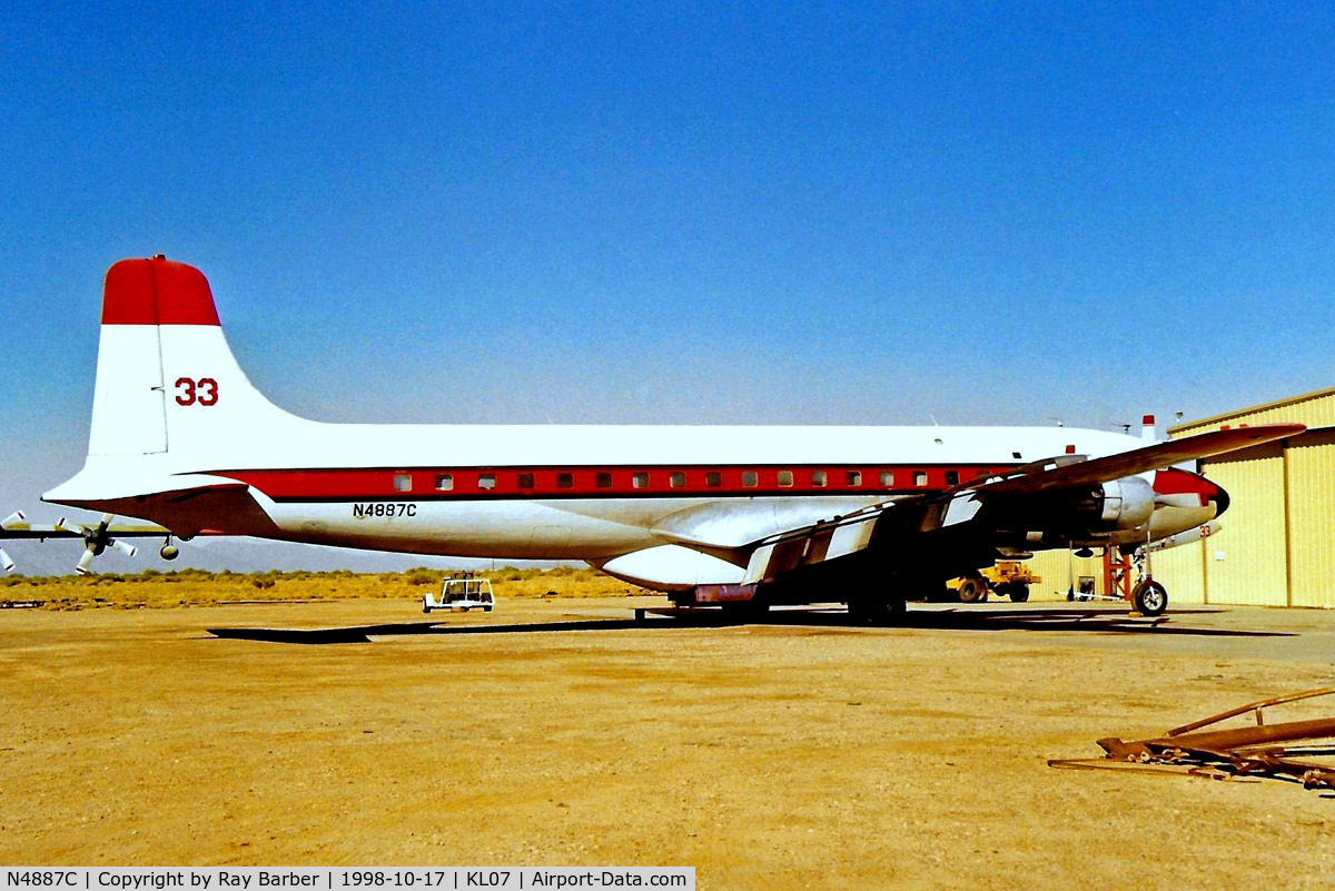 N4887C, Douglas DC-7B C/N 45351, Douglas DC-7B [45351] (International Air Response) Chandler-Memorial Airfield~N 17/10/1998