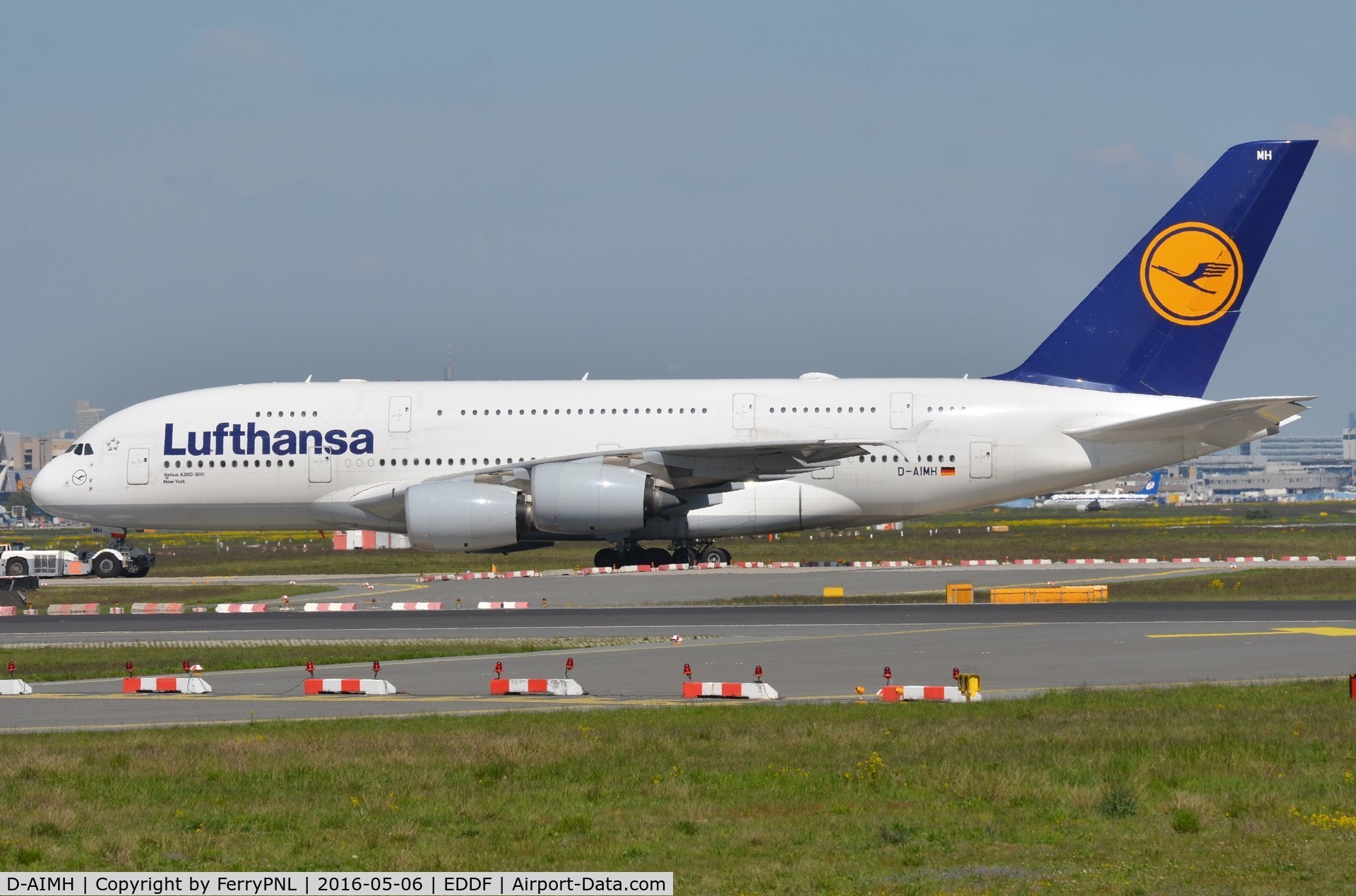 D-AIMH, 2010 Airbus A380-841 C/N 070, LH A388 under tow after an oil change.