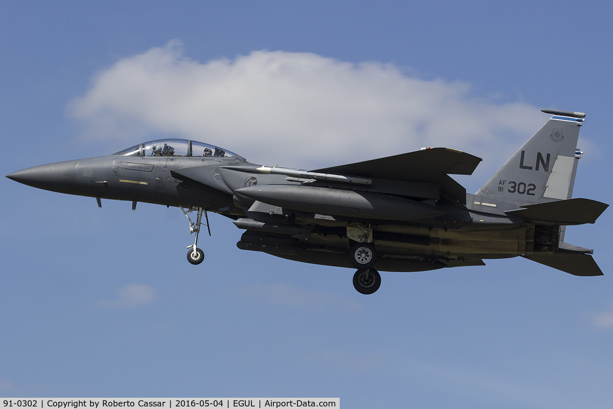 91-0302, 1991 McDonnell Douglas F-15E Strike Eagle C/N 1209/E167, Lakenheath 2016